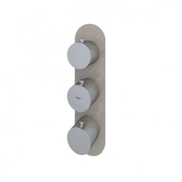 RAK-Ceramics Feeling Round Dual Outlet Thermostatic Concealed Shower Valve (Choose Finish)