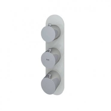 RAK-Ceramics Feeling Round Dual Outlet Thermostatic Concealed Shower Valve (Choose Finish)