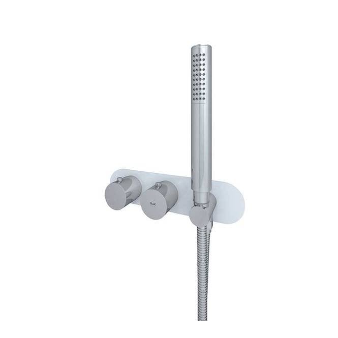 RAK Ceramics RAK-Ceramics Feeling Round Horizontal Dual Outlet Thermostatic Shower Valve (Choose Finish)