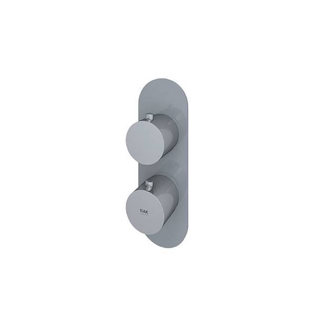 RAK Ceramics RAK-Ceramics Feeling Single Outlet Thermostatic Concealed Shower Valve with Round Handles (Choose Finish)