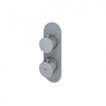 RAK-Ceramics Feeling Single Outlet Thermostatic Concealed Shower Valve with Round Handles (Choose Finish)