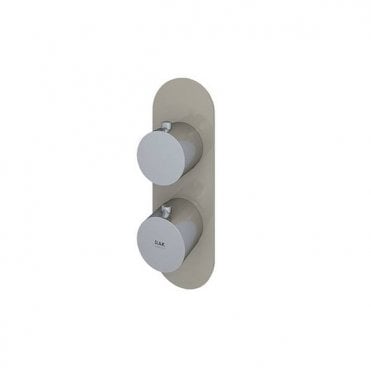 RAK-Ceramics Feeling Single Outlet Thermostatic Concealed Shower Valve with Round Handles (Choose Finish)
