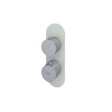 RAK-Ceramics Feeling Single Outlet Thermostatic Concealed Shower Valve with Round Handles (Choose Finish)