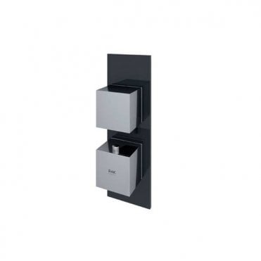 RAK-Ceramics Feeling Single Outlet Thermostatic Concealed Shower Valve with Square Handles (Choose Finish)