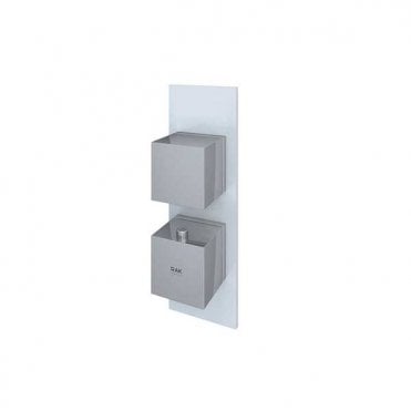 RAK-Ceramics Feeling Single Outlet Thermostatic Concealed Shower Valve with Square Handles (Choose Finish)