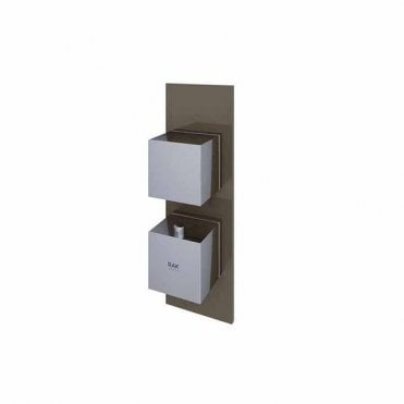 RAK-Ceramics Feeling Single Outlet Thermostatic Concealed Shower Valve with Square Handles (Choose Finish)
