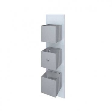 RAK-Ceramics Feeling Square Dual Outlet Thermostatic Concealed Shower Valve (Choose Finish)