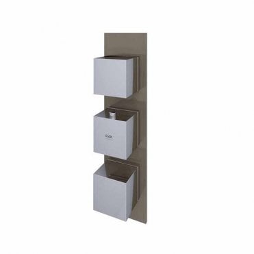 RAK-Ceramics Feeling Square Dual Outlet Thermostatic Concealed Shower Valve (Choose Finish)