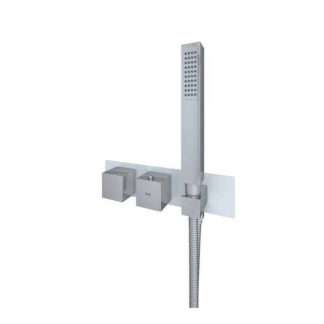 RAK Ceramics RAK-Ceramics Feeling Square Horizontal Dual Outlet Thermostatic Shower Valve (Choose Finish)
