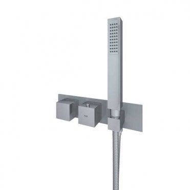 RAK-Ceramics Feeling Square Horizontal Dual Outlet Thermostatic Shower Valve (Choose Finish)
