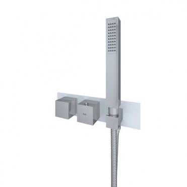 RAK-Ceramics Feeling Square Horizontal Dual Outlet Thermostatic Shower Valve (Choose Finish)
