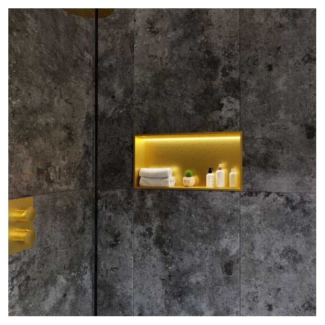 RAK Ceramics RAK-Ceramics INGOT Recessed Niche with LED (Choose Finish and Size)