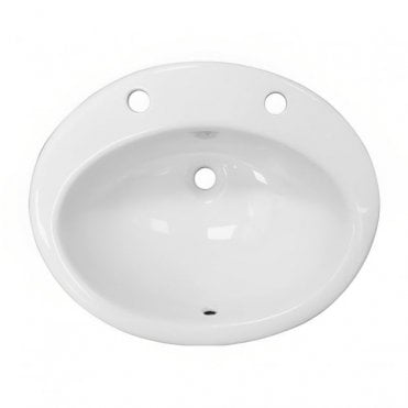 RAK-Ceramics Jessica 53cm Over-Counter Washbasin 2 Tap Holes