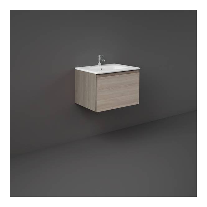 RAK Ceramics RAK-Ceramics Joy Uno Wall Hung 1 Drawer Vanity Unit (Choose Finish and Size)