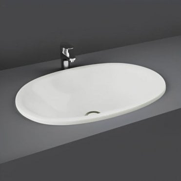 RAK Ceramics RAK-Ceramics Lily Inset Countertop Basin 46cm, No Overflow OC36AWHA