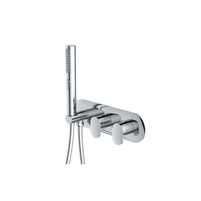 RAK Ceramics RAK-Ceramics Mercury Horizontal Dual Outlet Thermostatic shower kit in chrome