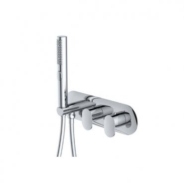 RAK-Ceramics Mercury Horizontal Dual Outlet Thermostatic shower kit in chrome