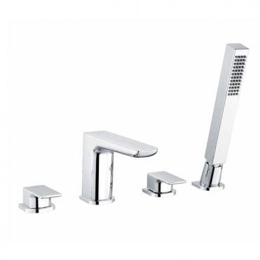 RAK-Ceramics Moon 4 Hole Deck Mounted Bath Shower Mixer (Choose Finish)