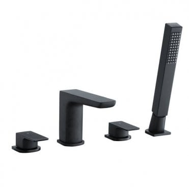 RAK-Ceramics Moon 4 Hole Deck Mounted Bath Shower Mixer (Choose Finish)