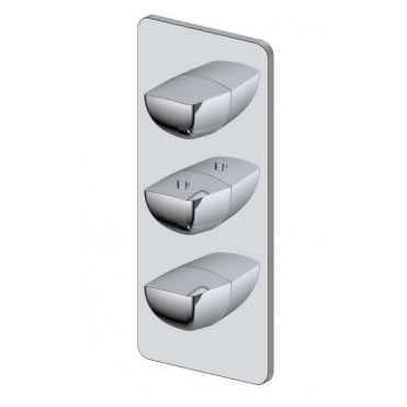 RAK-Ceramics Moon Triple Outlet Shower Valve, 3 Handle Concealed