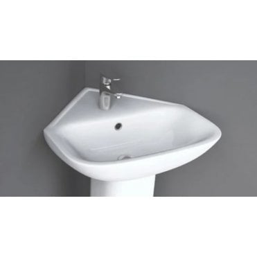 RAK-Ceramics Origin 45cm Corner Basin 1 Tap Hole