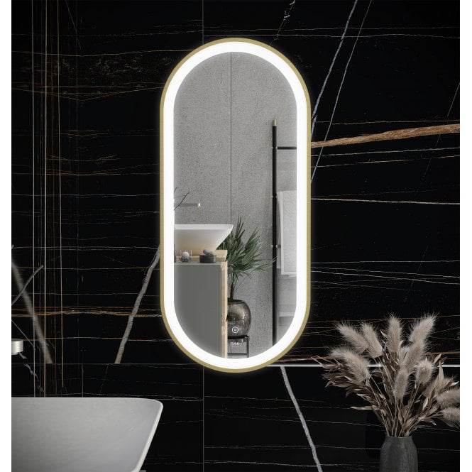 RAK Ceramics RAK-Ceramics Picture Oval LED Illuminated Mirror (Choose Size and Finish)