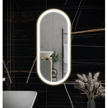 RAK-Ceramics Picture Oval LED Illuminated Mirror (Choose Size and Finish)