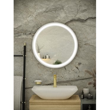 RAK-Ceramics Picture Round LED Illuminated Mirror (Choose Size and Finish)