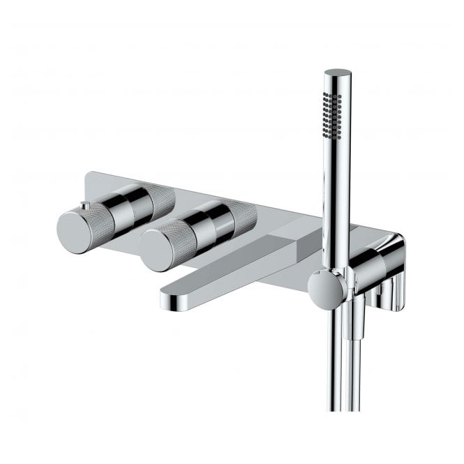 RAK Ceramics RAK Amalfi Two Outlet Horizontal Thermostatic Concealed Shower Valve with Handset and Bath Spout