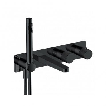RAK Amalfi Two Outlet Horizontal Thermostatic Concealed Shower Valve with Handset and Bath Spout