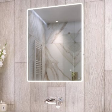 RAK Amethyst Portrait Illuminated LED Mirror with Switch and Demister Pad