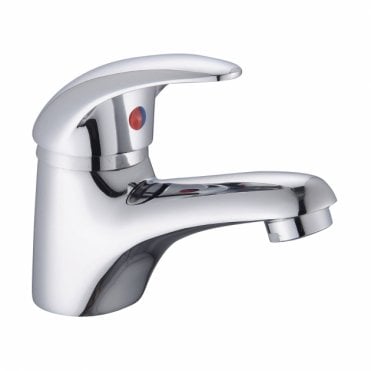 RAK Basic Mini Mono Basin Mixer Tap with Clicker Waste Chrome