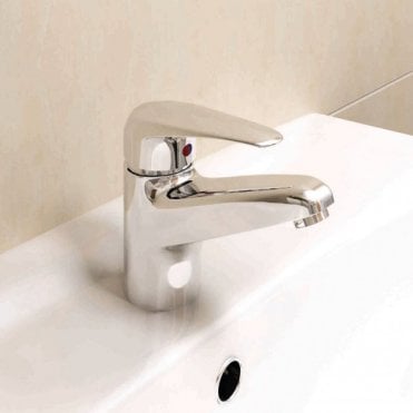 RAK Basic Mono Basin Mixer Tap with Clicker Waste Chrome