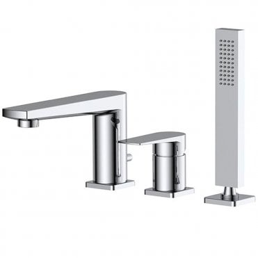 RAK Blade Bath Shower Mixer Tap 3 Tap HolesChrome