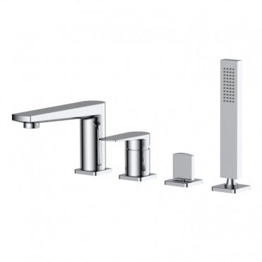 RAK Blade Bath Shower Mixer Tap 4 Tap HolesChrome