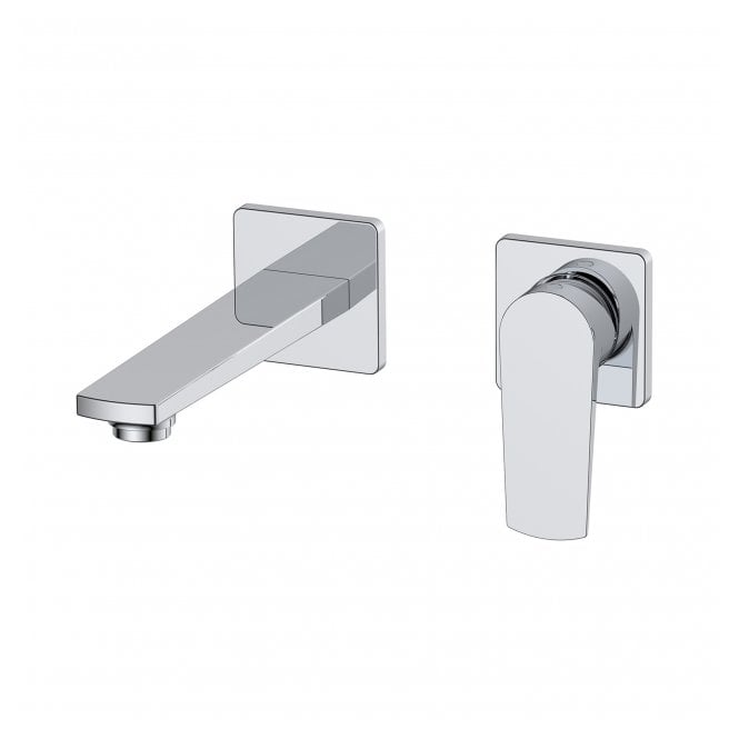RAK Ceramics RAK Blade Wall Mounted Basin Mixer Tap 2 Tap HolesChrome