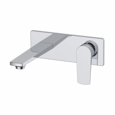 RAK Blade Wall Mounted Basin Mixer Tap with Back Plate Chrome