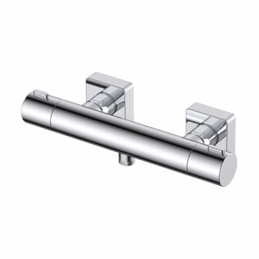 RAK Blade Wall Mounted Exposed Thermostatic Bar Valve Chrome