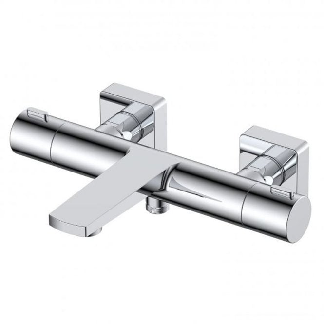 RAK Ceramics RAK Blade Wall Mounted Exposed Thermostatic Bath Shower Mixer Tap Chrome