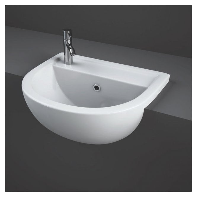 RAK Ceramics RAK Compact 450mm Semi Recessed Basin 1 Left Hand TH White