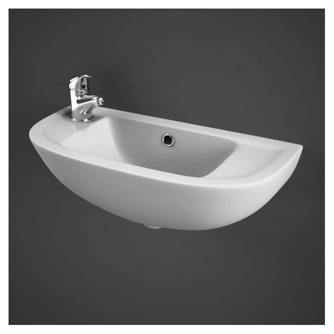 RAK Ceramics RAK Compact 450mm Wall Hung Slimline Basin 1 Tap HoleWhite