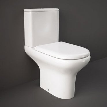 RAK Compact Close Coupled Toilet With Cistern and Urea Soft Close Seat White