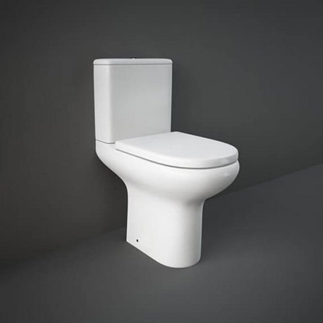 RAK Ceramics RAK Compact Comfort Height Open Back Close Coupled Toilet With Cistern and Urea Soft Close Seat White