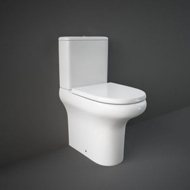 RAK Compact Deluxe Rimless Close Coupled Toilet With Cistern and Soft Close Seat White
