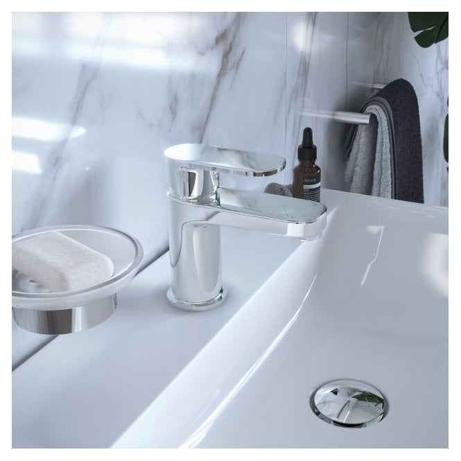 RAK Ceramics RAK Compact Eco Mono Basin Mixer with Clicker Waste Chrome