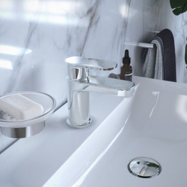 RAK Compact Eco Mono Basin Mixer with Clicker Waste Chrome