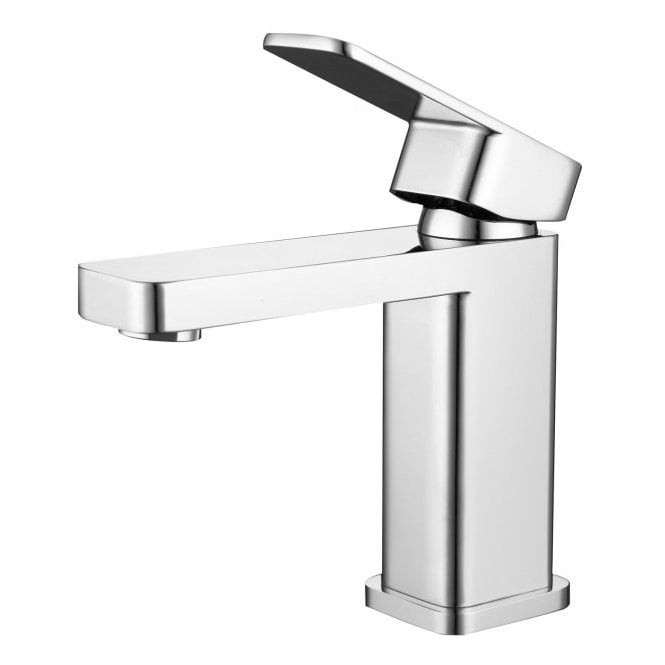RAK Ceramics RAK Compact Eco Square Mono Basin Mixer Tap with Clicker Waste Chrome