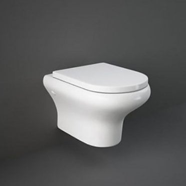 RAK Compact Rimless Wall Hung Toilet with Hidden Fixations and Soft Close Seat White