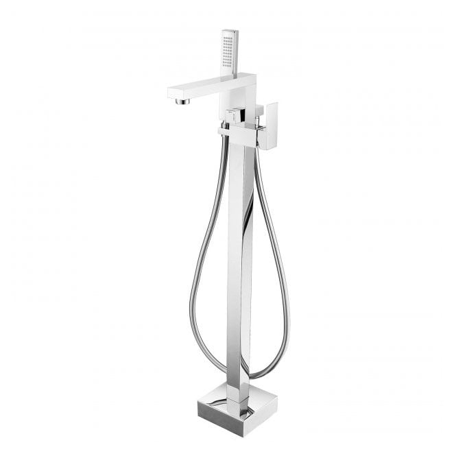 RAK Ceramics RAK Cubis Freestanding Bath Shower Mixer Tap Chrome
