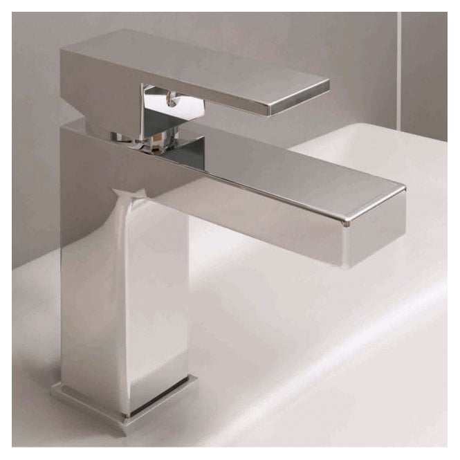 RAK Ceramics RAK Cubis Mono Basin Mixer Tap with Clicker Waste Chrome